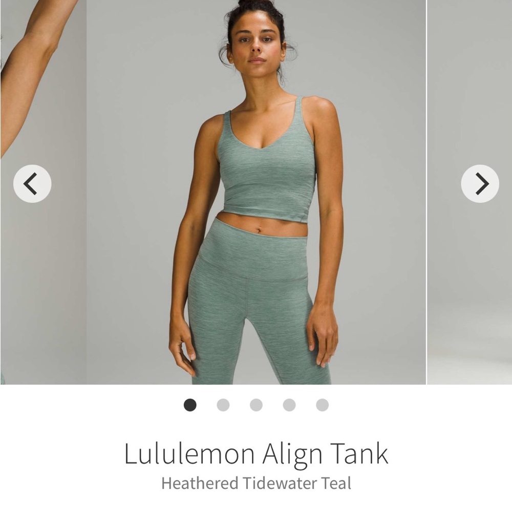 lululemon athletica Heathered Tidewater Teal Align Tank